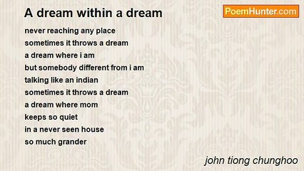 john tiong chunghoo - A dream within a dream