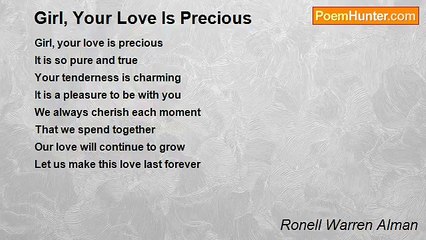 Ronell Warren Alman - Girl, Your Love Is Precious