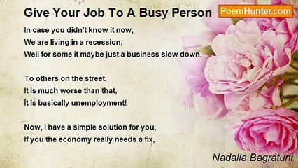 Nadalia Bagratuni - Give Your Job To A Busy Person