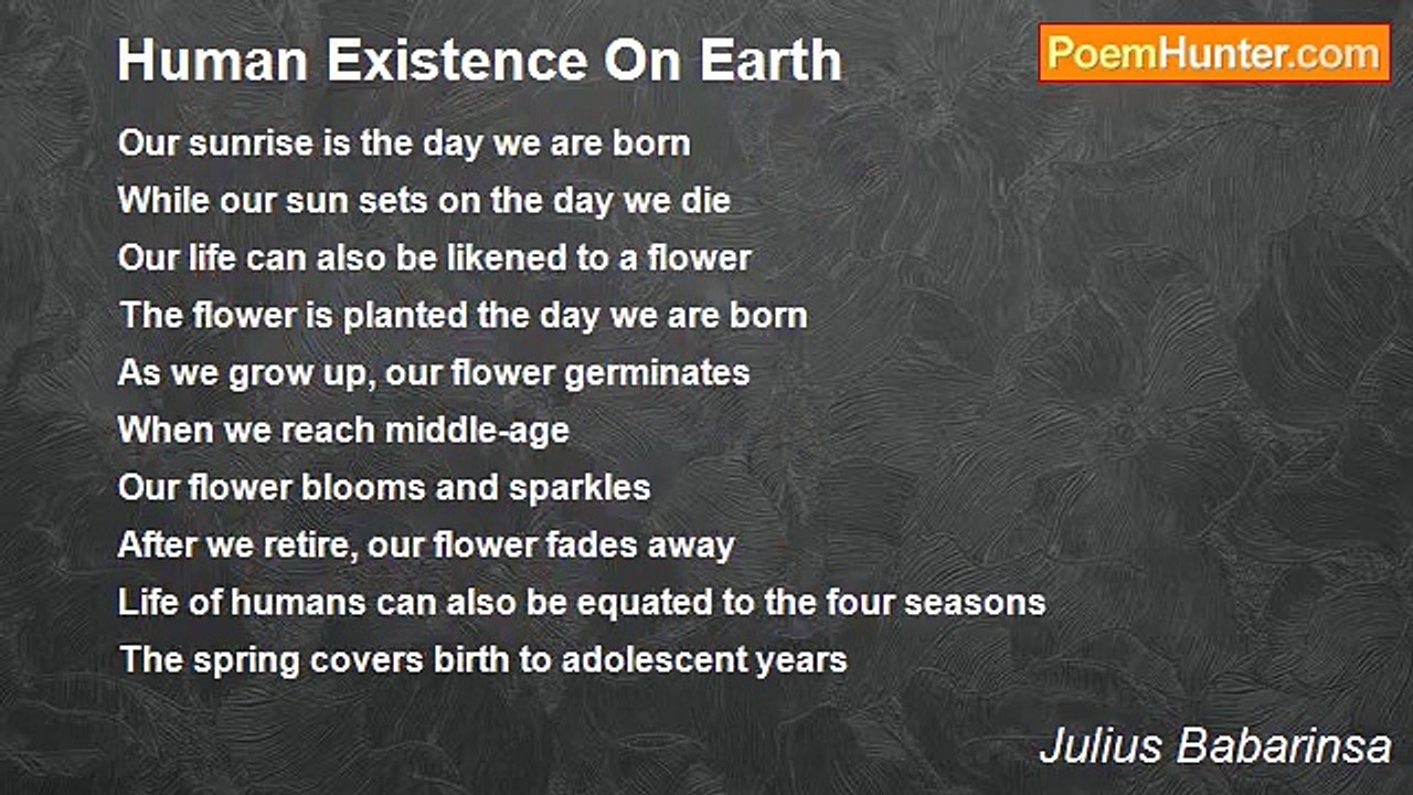 Julius Babarinsa - Human Existence On Earth