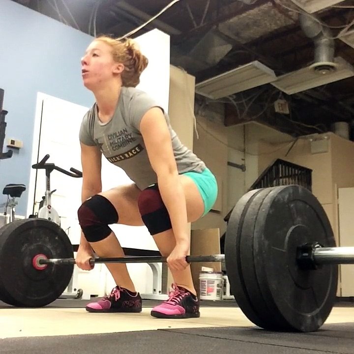 135# 1 clean 2 front squats set 3