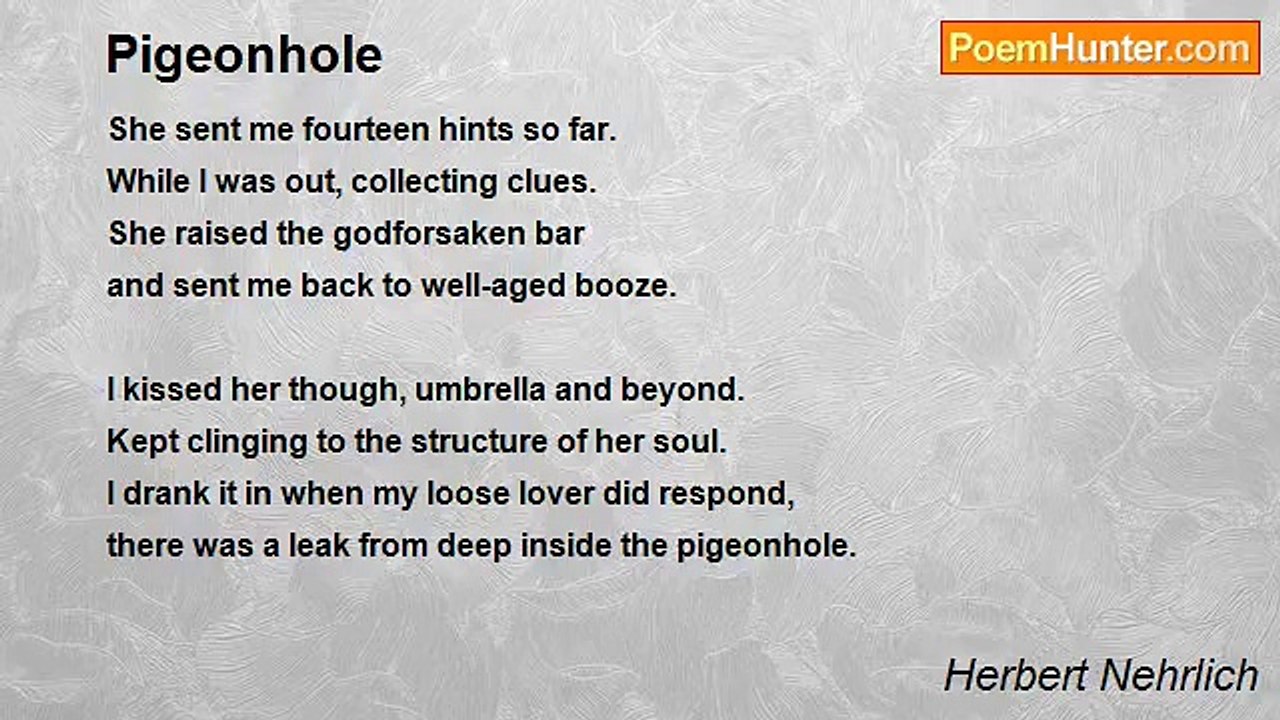Herbert Nehrlich - Pigeonhole