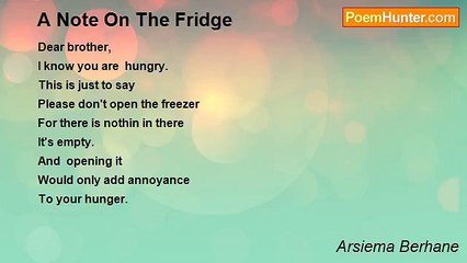 Arsiema Berhane - A Note On The Fridge