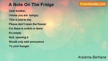 Arsiema Berhane - A Note On The Fridge