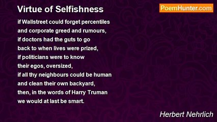 Herbert Nehrlich - Virtue of Selfishness