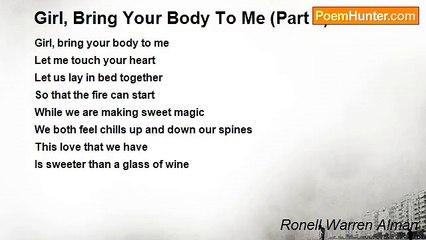 Ronell Warren Alman - Girl, Bring Your Body To Me (Part 2)