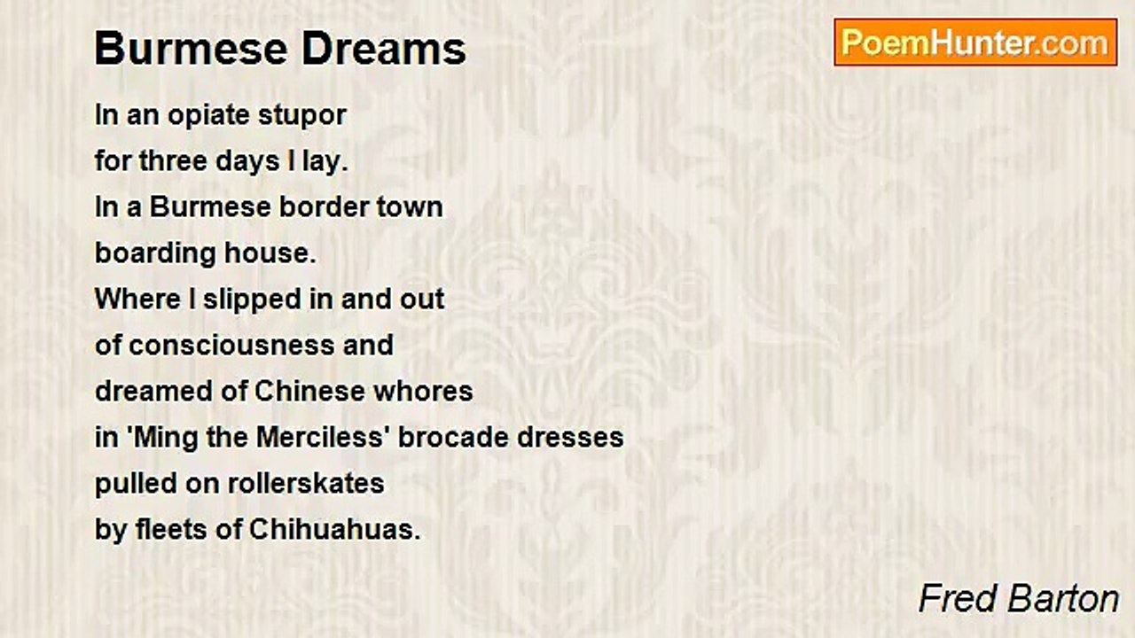 Fred Barton - Burmese Dreams