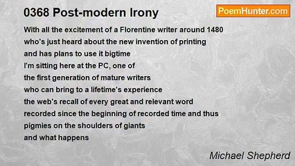 Michael Shepherd - 0368 Post-modern Irony