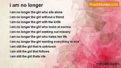 megan watts - i am no longer