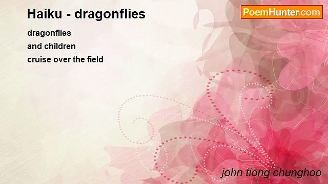 john tiong chunghoo - Haiku - dragonflies