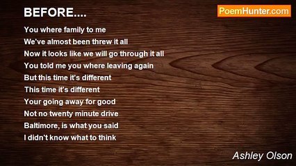 Ashley Olson - BEFORE....