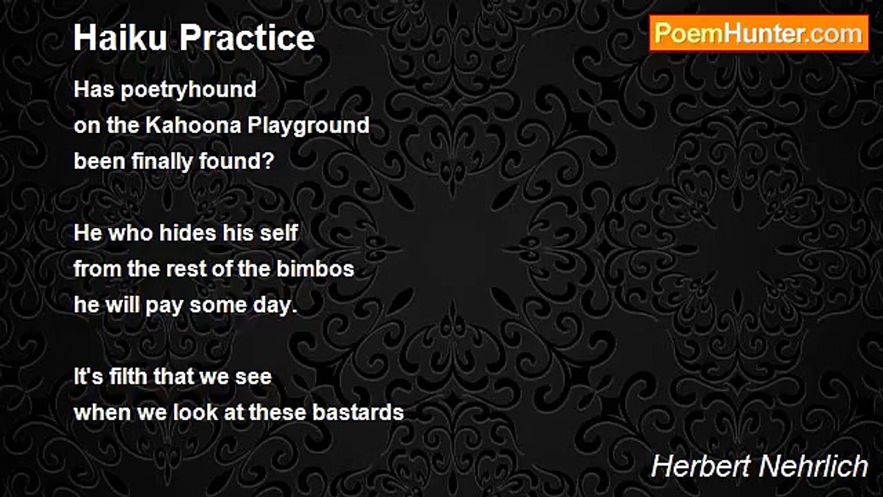 Herbert Nehrlich - Haiku Practice