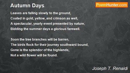 Joseph T. Renaldi - Autumn Days