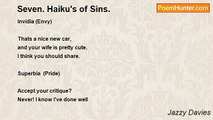 Jazzy Davies - Seven. Haiku's of Sins.