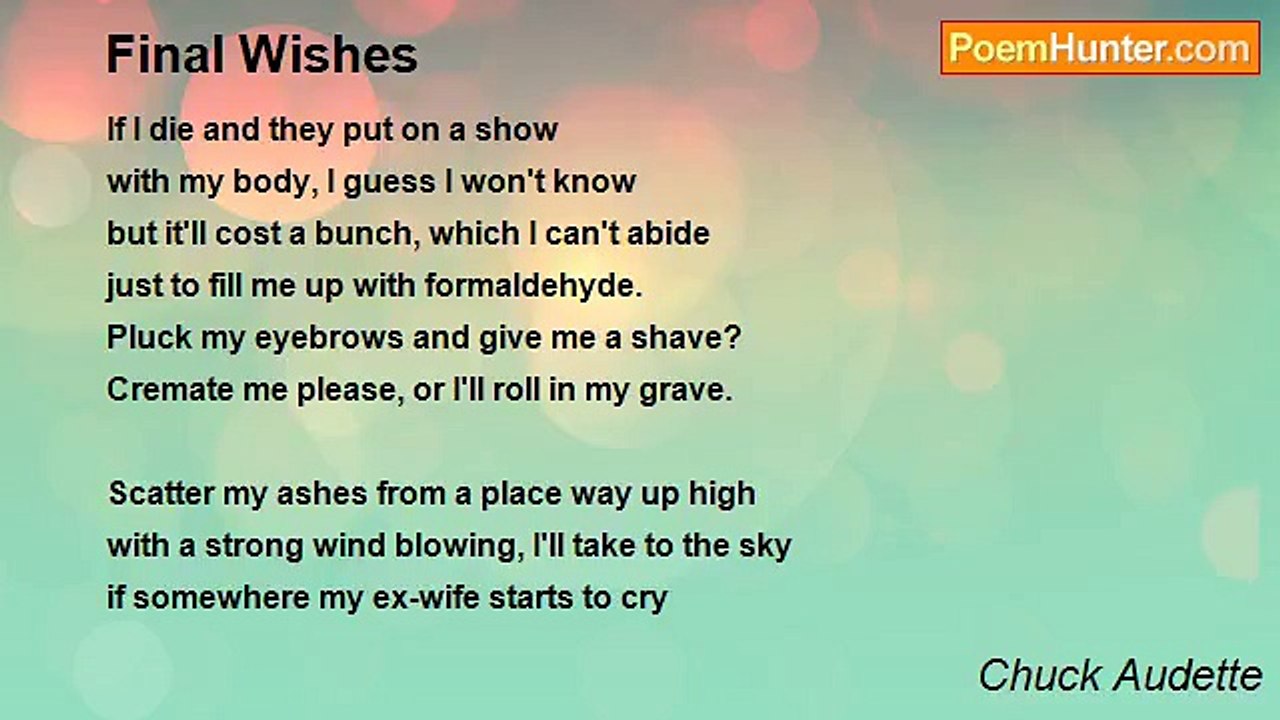 Chuck Audette - Final Wishes
