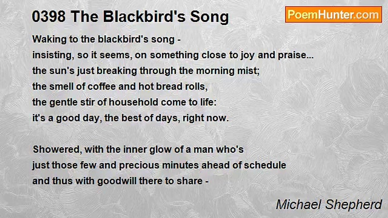 Michael Shepherd - 0398 The Blackbird's Song