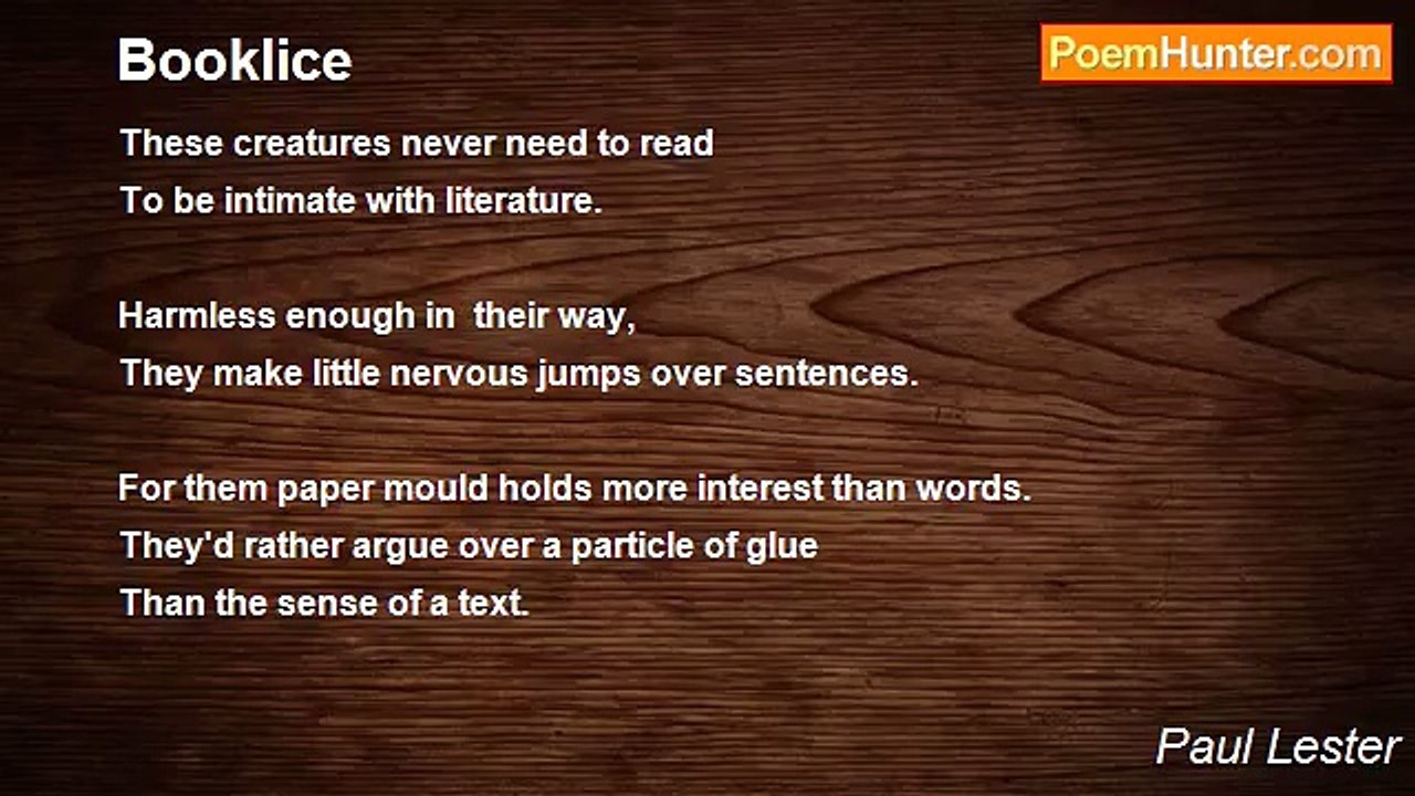 Paul Lester - Booklice