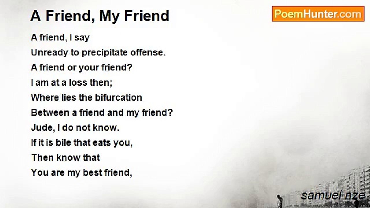 samuel nze - A Friend, My Friend