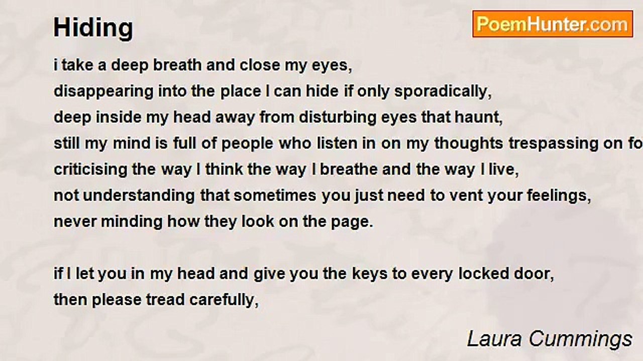 Laura Cummings - Hiding