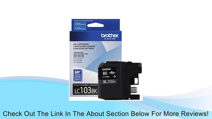 Brother Printer LC103BK High Yield Ink Cartridge, Black Review