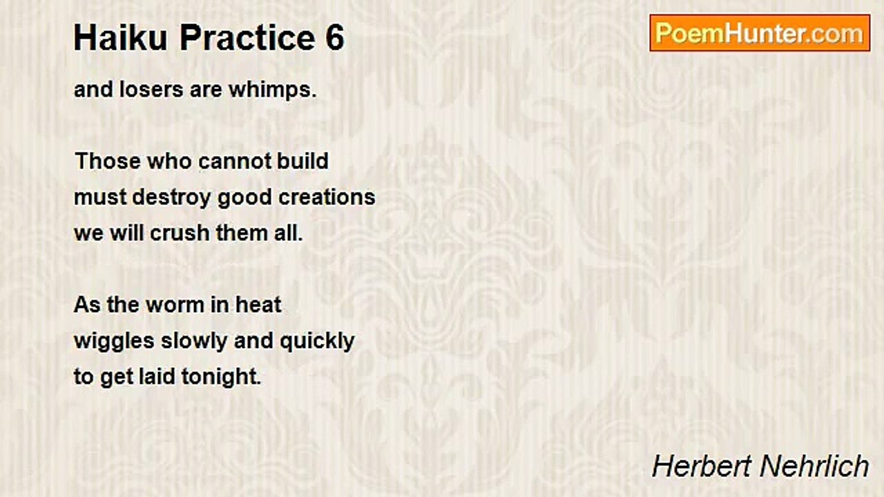 Herbert Nehrlich - Haiku Practice 6