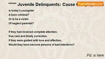 .Pd. is here - '''''''' Juvenile Delinquents: Cause Or Symptoms