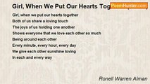 Ronell Warren Alman - Girl, When We Put Our Hearts Together (Part 1)