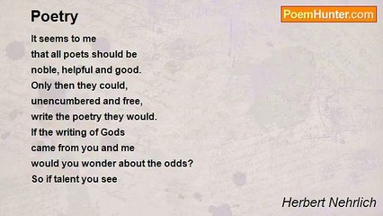 Herbert Nehrlich - Poetry