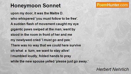 Herbert Nehrlich - Honeymoon Sonnet