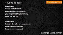 Ronberge (anno primo) - -  Love Is War!