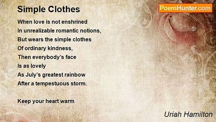 Uriah Hamilton - Simple Clothes