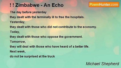 Michael Shepherd - ! ! Zimbabwe - An Echo