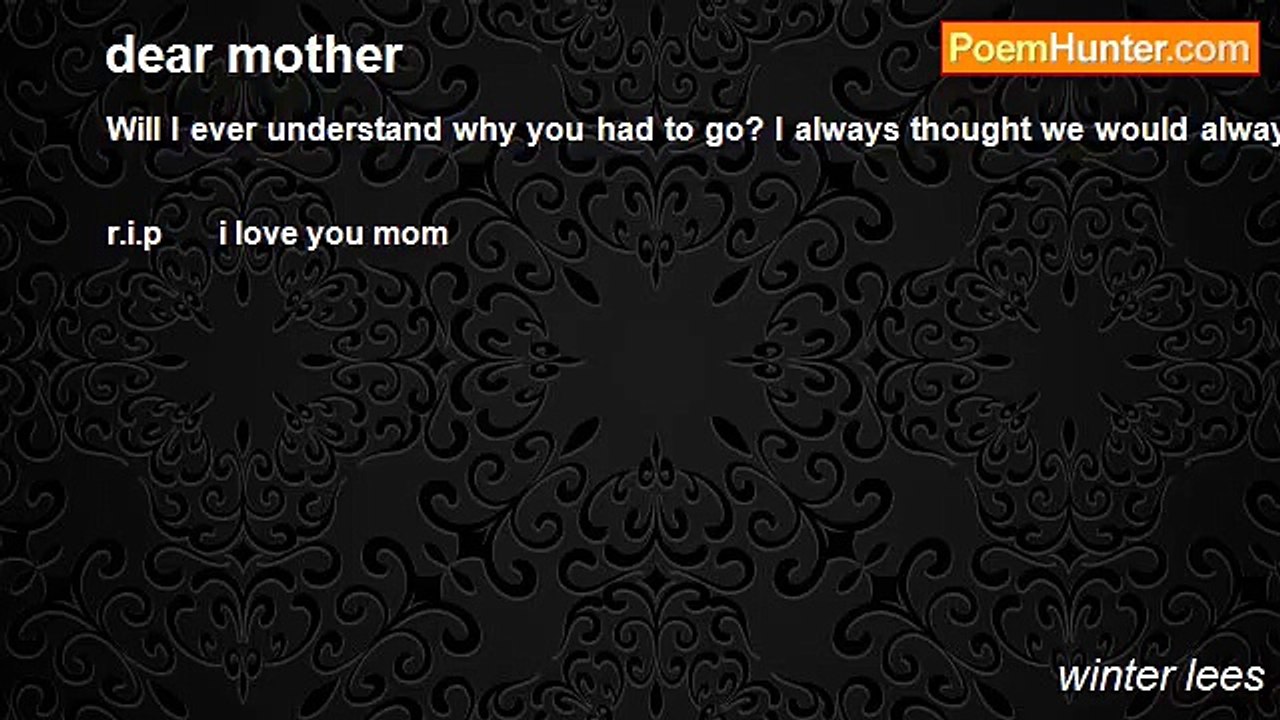 winter lees - dear mother