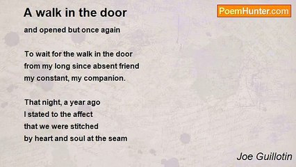 Joe Guillotin - A walk in the door