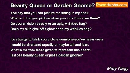 Mary Nagy - Beauty Queen or Garden Gnome?