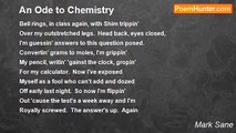 Mark Sane - An Ode to Chemistry