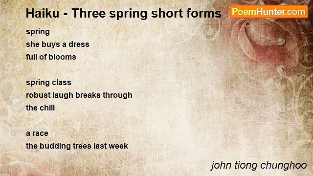 john tiong chunghoo - Haiku - Three spring short forms
