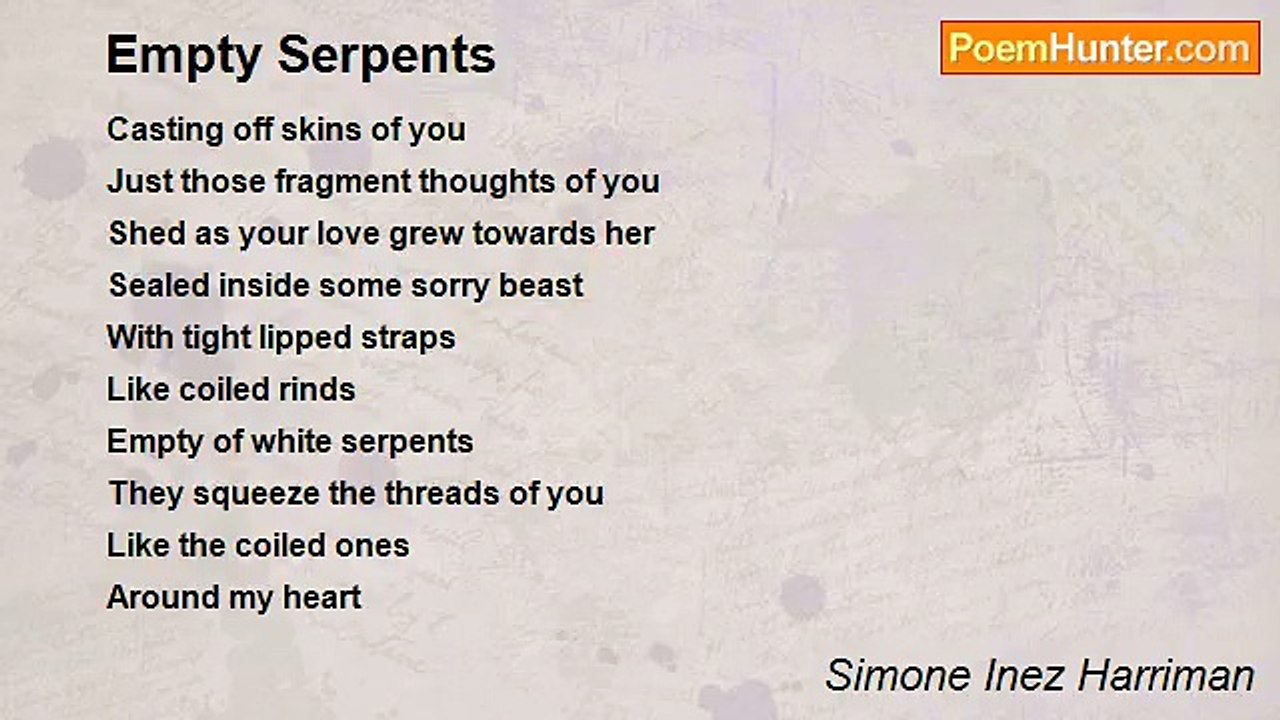 Simone Inez Harriman - Empty Serpents