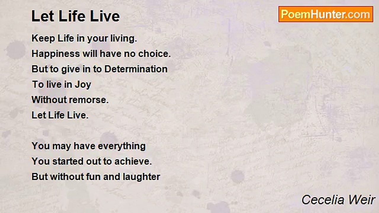 Cecelia Weir - Let Life Live