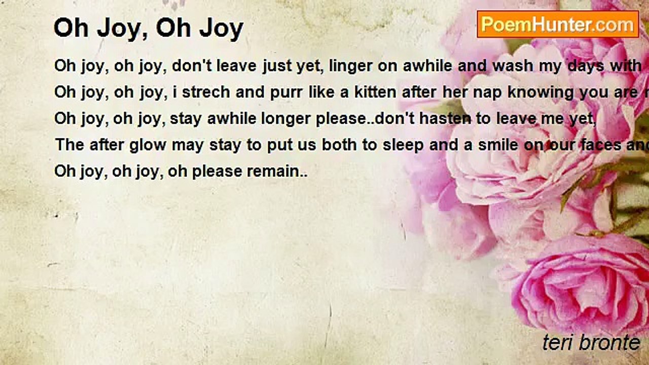 teri bronte - Oh Joy, Oh Joy
