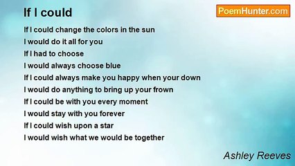 Ashley Reeves - If I could