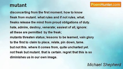 Michael Shepherd - mutant