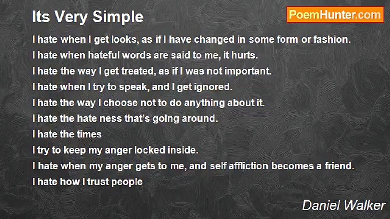 Daniel Walker - Its Very Simple