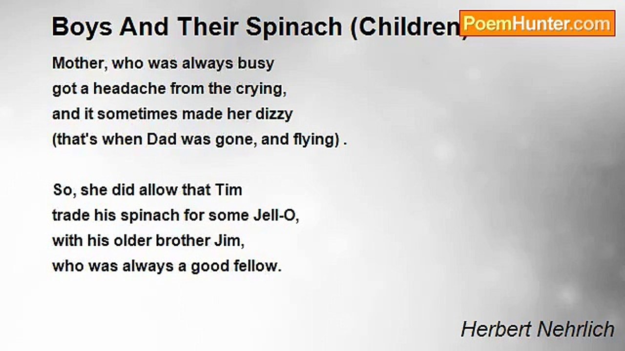 Herbert Nehrlich - Boys And Their Spinach (Chil...