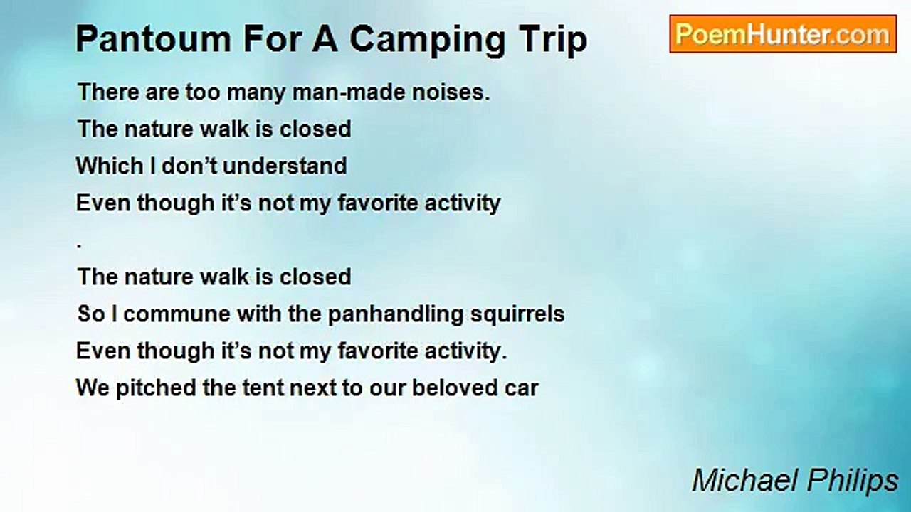 Michael Philips - Pantoum For A Camping Trip