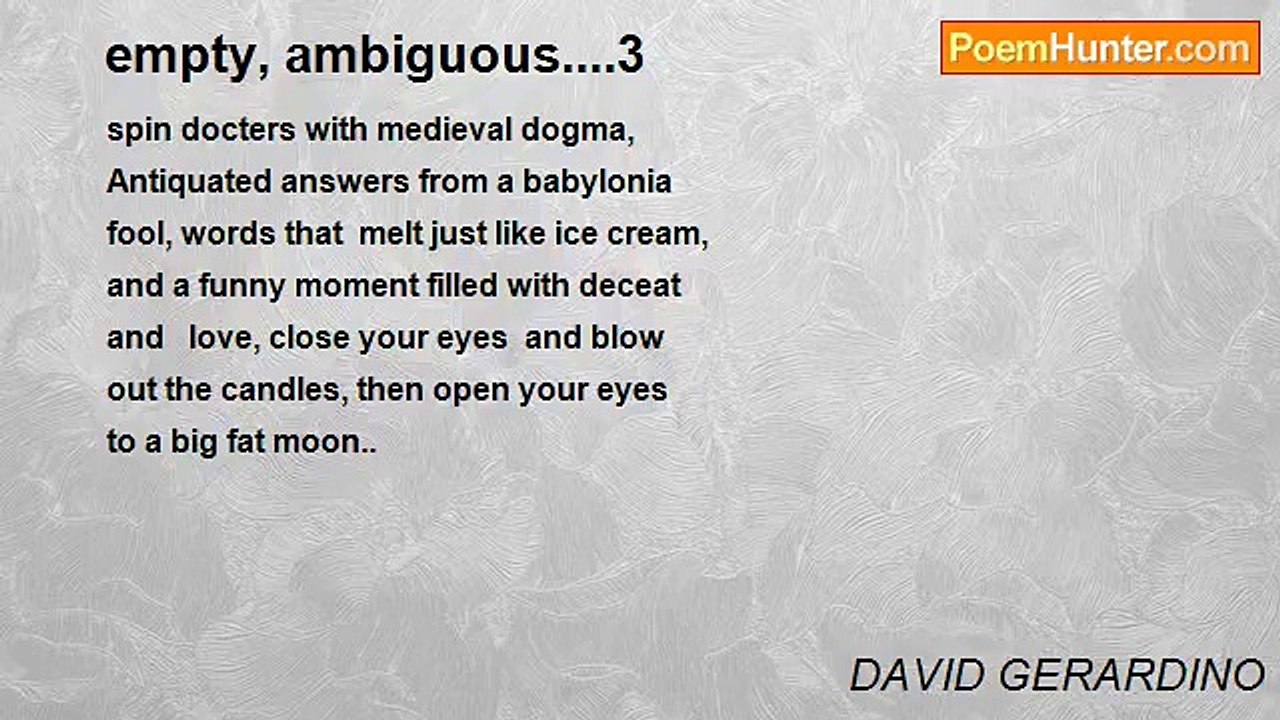 DAVID GERARDINO - empty, ambiguous....3
