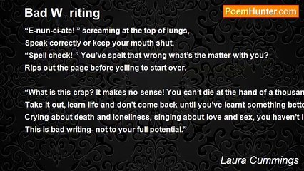Laura Cummings - Bad W  riting