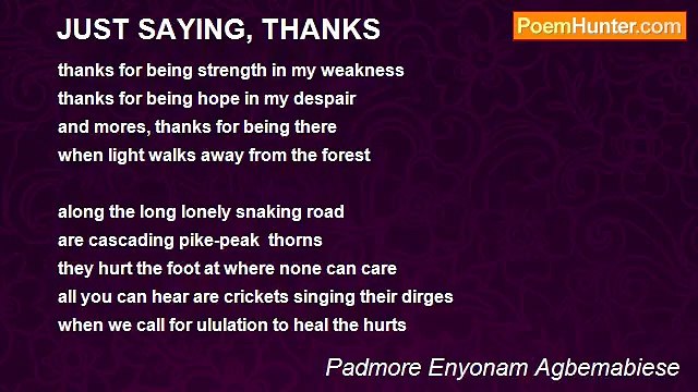 Padmore Enyonam Agbemabiese - JUST SAYING, THANKS