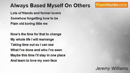 Jeremy Williams - Always Based Myself On Others