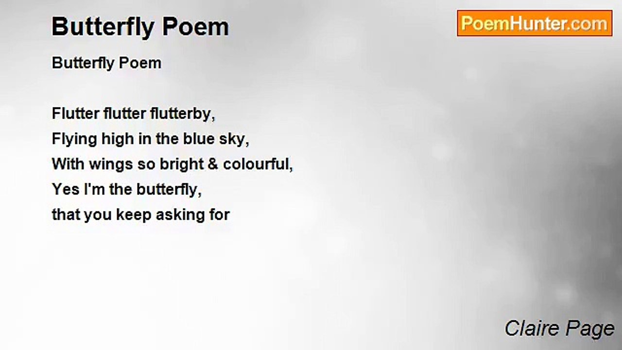 Claire Page - Butterfly Poem